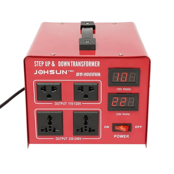 Voltage Converter Transformer, 1000W Step Up/Down Power Transformer with LCD Screen, 220V to 110V, 110V to 220V with US Outlets,Voltage Transformer for Most Household Appliances