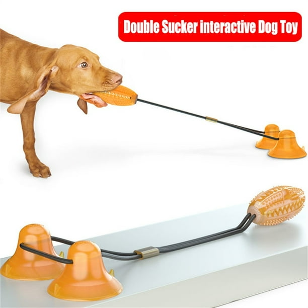 Pet Molar Biting Toy Floor Dual Suction Cup Dog ??Tug Of War Chewing