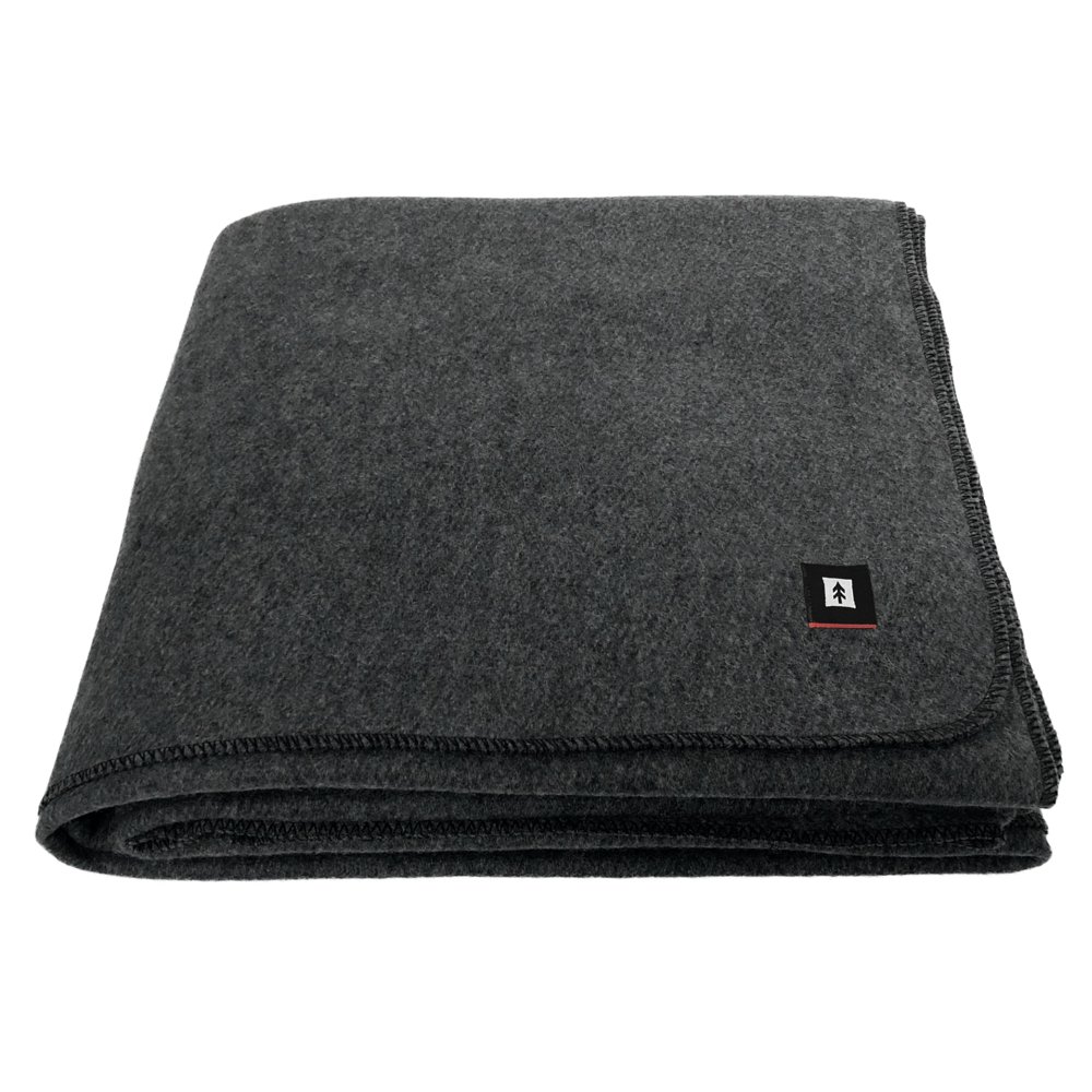 EKTOS 90 Wool Blanket, Washable, 4.5 lbs, 66"x90" (Twin Size) Grey