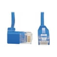thumbnail image 2 of Eaton Tripp Lite Series Down-Angle Cat6 Gigabit Molded Slim UTP Ethernet Cable RJ45 Right-Angle Down M to RJ45 M Blue 10 ft. 3.05 m, 2 of 5