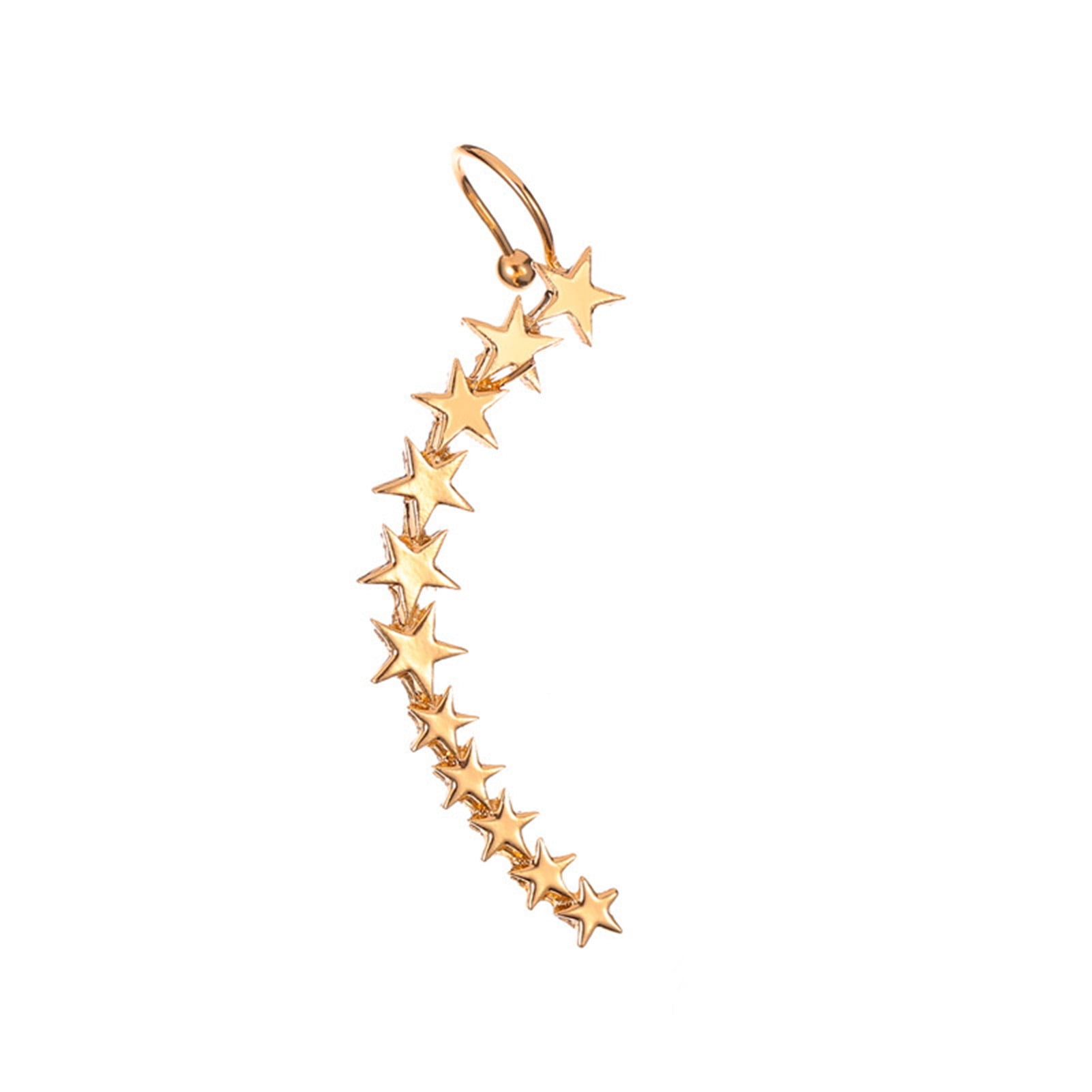 Stainless Steel Rose Gold Plated Heart Shape Five Point Star Hinged Large Hoop Earring,Anti-allergy Stainless Steel Rose Gold Plated Heart Shape Five Point Star Hinged Large Hoop Earring,Anti-allergy