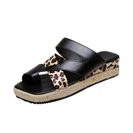

Honeeladyy Sales Summer Women Open Toe Beach Sandals Roman Casual Flat Shoes Slippers Flip Flops