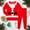 Red-3, variant on Christmas Pjs Kids Classic Santa Claus Pajamas Holiday Sleepwear Long Sleeve Crew Neck Nightwear Set Girl Pajamas Size 8-9 Years