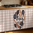 thumbnail image 5 of Cabinet Curtain,Adhesive Dust Proof Window Cover,Printed Kitchen Fabric for Pantry Blocking Light and Household Dust Prevention, 5 of 7