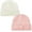 White & Pink -2pcs, variant on Baby Beanie Bow Hats Infant Toddler Winter Soft Knit Hat,Kids Warm Beanie for Boys Girls Children Caps
