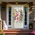 thumbnail image 6 of Qocolhg Easter Bunny Wreath Door Banner 72x35inch, Spring Door Cover with Egg and Flower Pattern, Reversible Festive Door Hanging for Front Door, Easy Hang Outdoor/Indoor Easter Home Decoration, 6 of 6