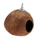 thumbnail image 1 of Juguete colgante de nido de pájaro de cáscara de coco para loros, periquitos y cacatúas. Tornillo, 1 of 9