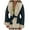 Black, variant on Lovskoo Womens Winter Coats Faux Fur Jacket Thick Warm Open Front Cardigan Long Sleeve Solid Color Stand-Up Collar Cardigan Outerwear Padded Coat Black