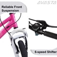 thumbnail image 4 of AVASTA Govet 20'' Kids Mountain Bike for 6-12 Years Old Boys Girls with Suspension Fork, 6 Speeds Drivetrain, Pink, 4 of 11