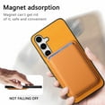 thumbnail image 5 of Magnetic 2 in 1 Detachable Wallet Compatible with Samsung Galaxy A14 5G Case, with Card Holder Faux Leather Men Women Compatible with MagSafe Phone Cover for Samsung Galaxy A14 5G, Yellow, 5 of 11