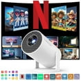 thumbnail image 1 of Magcubic 1080P Projector 4K Support with WiFi and Bluetooth, Portable Adjustable Mini projector, Auto Vertical Keystone Movie Projector Home Theater, HY300 Pro 2025 Upgraded, 1 of 8