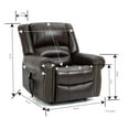 thumbnail image 4 of Power Lift Recliner Chair Heat Massage Dual Motor Infinite Position Up to 350 LBS,Faux Leather Recliner Chair with Heavy Duty Motion Mechanism and USB Ports,Brown, 4 of 7