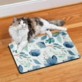 thumbnail image 2 of Small Floral Pet Food Mat - Waterproof Dog Bowl Mat with Tropical Flower Pattern, Non-Slip Rubber Base for Mess-Free Feeding, 2 of 5