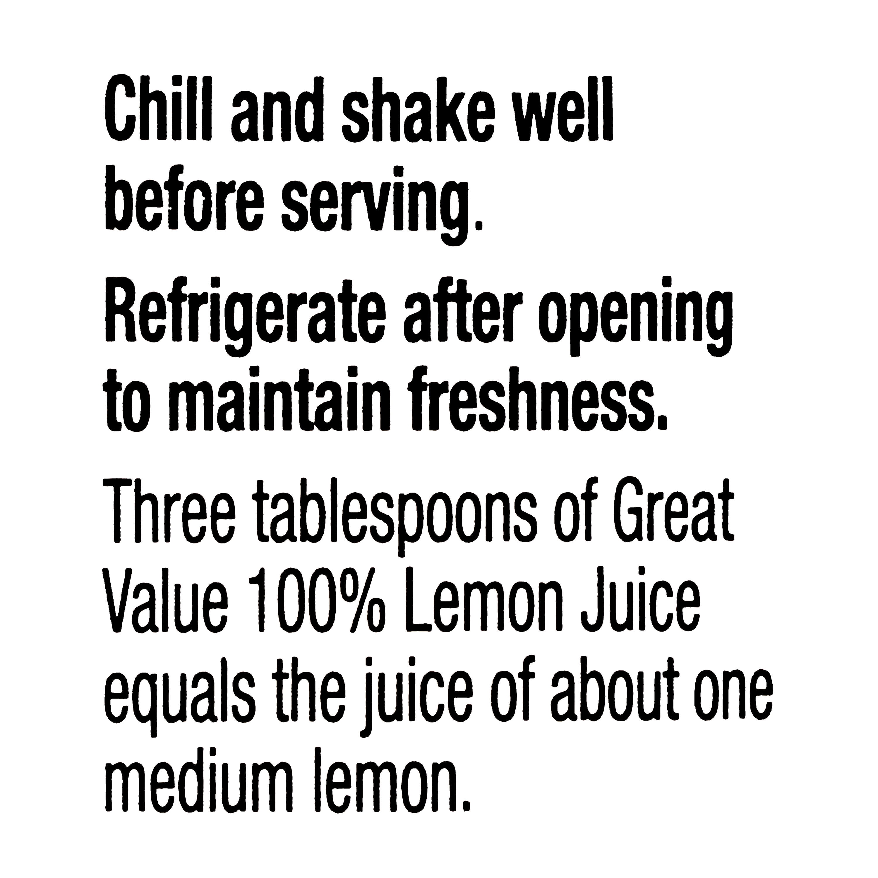 Great Value Lemon Juice, 15 fl oz