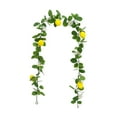 thumbnail image 2 of Guirnalda de limones artificiales con flores decorativas, enredadera de fruta verde falsa para librería, escaleras, cocina, Pascua y Valentín., 2 of 9
