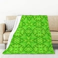 thumbnail image 1 of XMXT Throw Blankets, Kaleidoscope Green Print Bed Blanket for Bedroom Sofa, 50 x 70 inches Green, 1 of 9