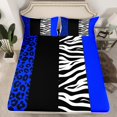 thumbnail image 2 of Erosebridal Zebra Leopard Print Sheet Set Queen, Rectangle Geometric Bedding Sets Queen Size, Animal Decorative,, 2 of 7