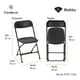 thumbnail image 3 of SET DE 10 SILLAS PLEGABLES PARA EVENTOS COLOR NEGRO, 3 of 8
