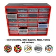 thumbnail image 6 of Stalwart 24 Plastic Drawers Organizer - Compartment Storage, Desktop and Wall Mount Container for Hardware, Parts, Crafts, Beads, and Tools (Red), 6 of 6