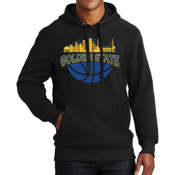 Game Garment Basketball Team Sports Fan Mens Hoodies Hooded Sweatshirt - Golden State Skyline Hoodie Black XS-3XL