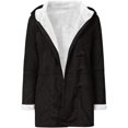 thumbnail image 2 of Womens Plus Size Winter Coats Warm Sherpa Fleece Lined Jackets Hooded Parka Faux Suede Pea Coat Outerwear 2024, 2 of 11