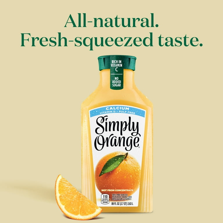 Simply Orange Fortified Orange Juice Vitamin D Organic Orange