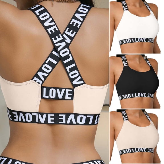 Hrsba Racerback Bras for Women Solid Color Wireless Lightweight Supportive Casual Wear Bras