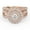 18K Rose Gold, variant on Infinity Shank Double Halo Bridal Set Ring for Women, IGI Certified 1.10 Carat (ctw) Round Cut Lab Grown Diamond Engagement Wedding Ring 14K Solid Rose Gold F-G, VS-SI Quality Ring Size-10