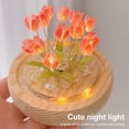 thumbnail image 4 of Luz nocturna de tulipán: lámpara de mesa hecha a mano, decoración de escritorio con tulipanes de vidrio de simulación para dormitorio, lámpara de noche, regalo de San Valentín para parejas d, 4 of 5