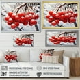 thumbnail image 4 of Designart "Winter Red Cherry Tree Majesty" Floral Framed Wall Art - Traditional Red Cherry Hallway Framed Wall Art Decor, 4 of 6
