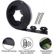 Garden Edging, 100ft No-Dig Landscape Edging with 150 Spikes for Lawn, 2 Inch Tall for Landscaping, Flower Gardens, and Lawn(Black, 100FT)