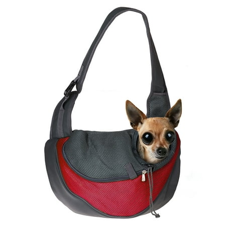 Pet Dog Cat Puppy Carrier Comfort Travel Tote Shoulder Bag, S Size, Red