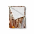 thumbnail image 2 of Ocean Soft Flannel Fleece Throw Blanket, Clown Fish Swimming in Tentacles in Pacific Ocean Bali Indonesia Marine Wildlife, Cozy Plush for Indoor and Outdoor Use, 50" x 60", Beige Orange, by Ambesonne, 2 of 6