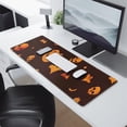 thumbnail image 2 of Long Mouse Pads for Desk,Orange Halloween Spooky Elements Desk Mats on Top Of Desks, Desk Mouse Pad Extra Large with 3mm Non-Slip Base and Stitched Edge for Gaming,Office,Work,Home 31.5x11.8in, 2 of 5