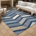 thumbnail image 3 of Addison Rugs Chantille Indoor/Outdoor Transitional Geometric Navy Machine Washable Rectangle Rug, 5' x 7'6", 3 of 8