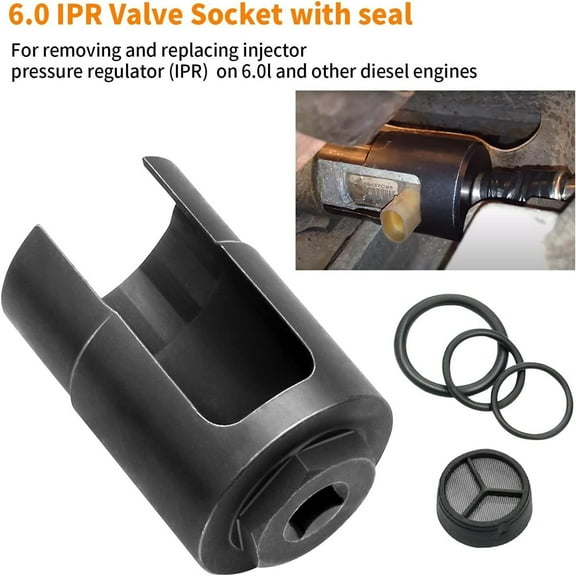 IPR Valve Socket w/ Seal Kit for Ford 6.0L Powerstroke Diesel 3C3Z9H529A ,AP0035