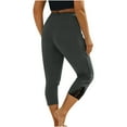 thumbnail image 4 of AherBiu Capri Yoga Pants for Women High Waisted Stretch Slim Fitted Bottoms Capris Sports Leggings 3/4 Length, 4 of 7