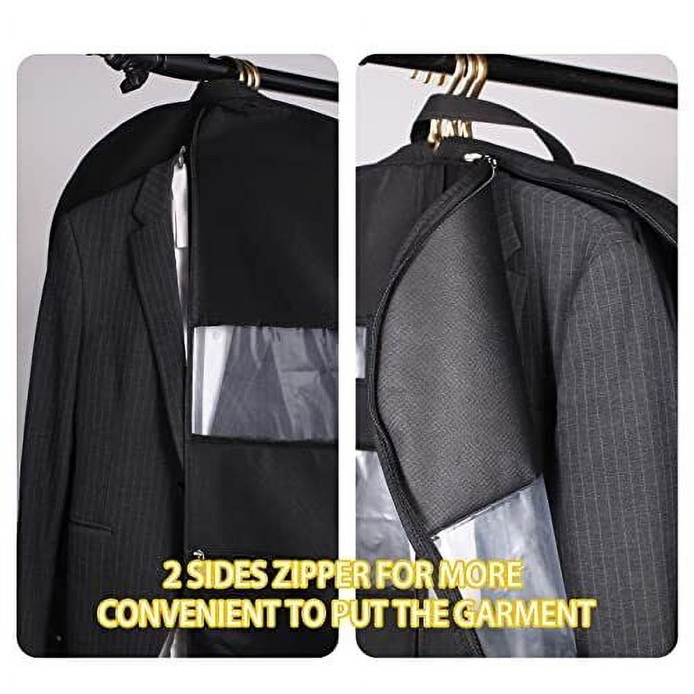 Garment Bags for Travel Heavy Duty 43" Hanging Suit Bag for Men Double Sides ...