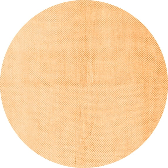 Ahgly Company Indoor Round Solid Orange Modern Area Rugs, 8' Round