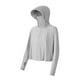 thumbnail image 3 of Ropa de protección solar para mujer Chaqueta Ropa de playa Ropa deportiva de seda helada Capa Senderismo Pesca Sudadera con capucha Abrigo para Gris, 3 of 9