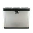 thumbnail image 5 of Organize It All 45 Liter 3 Compartment Stainless Recycle Bin, 24" x 13.5" x 19", 5 of 9