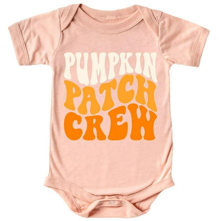 

Pumpkin Patch Crew Shirts and Bodysuits for Infant Baby and Toddler Girls and Boys Peach Bodysuit Newborn