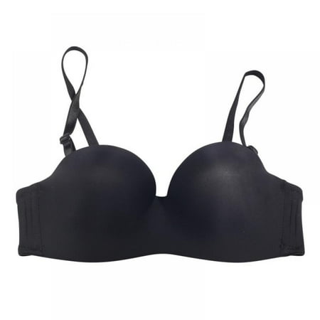 

Womens Convertible Straps Smooth Bra Thin Padded Push Up Wirefree Invisible Bras