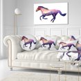 thumbnail image 3 of Designart Horse Double Exposure Illustration - Animal Throw Pillow - 12x20, 3 of 5