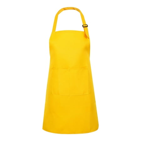 

Boy Girl With Pockets Solid Polyester Child Apron Kindergarten Adjustable Strap