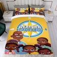 thumbnail image 4 of Cazadores del Clima Conjunto de sábanas temático, trío de piezas, cómodo y amigable con la piel, diseño único, regalo de decoración para el hogar para familiares, amigos y fans,140cm *210cm, 4 of 6