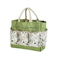 thumbnail image 2 of Garden Tool Caddy, Tool Bag Organizer, Caddy Organizer, Large Utility Tote Bag, 15X10 Inch Vintage Floral Printed Multi-Compartment Carry Bag, Rugged Construction for Outdoor Tool, 2 of 6