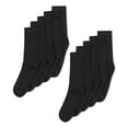 thumbnail image 3 of Hanes Men's Platinum 10 Pack Crew Socks in Black-Shoe Size 6-12, 3 of 5