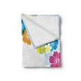 thumbnail image 2 of Luau Soft Flannel Fleece Throw Blanket, Vibrant Colorful Border Design with Blossoming Hibiscus Polynesian Springtime Aloha, Cozy Plush for Indoor and Outdoor Use, 70" x 90", Multicolor, by Ambesonne, 2 of 5