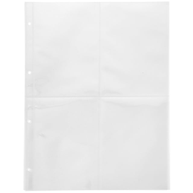 60 Pcs Chemises Pages de Classeur Pages de Recharge d'Album Photo Transparentes Pochettes de Protection pour Classeur